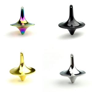Toupie de précision en alliage de zinc, finition brillante, usinée avec précision, jouet gyroscopique en métal, cadeau vintage, gyroscope totem - Product Image 1