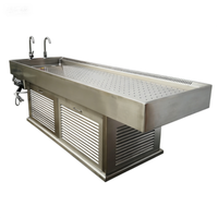 Table d'autopsie de laboratoire d'histopathologie, table de dissection durable en acier inoxydable, table d'autopsie pour hôpital