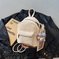 Nouveau sac à dos tendance et polyvalent, couleur unie texturée, style minimaliste, idéal pour étudiants et voyages