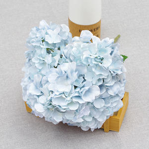 JAD新设计白色绣球花人造婚礼花5头绣球花圣诞新年万圣节返校 - Product Image 5