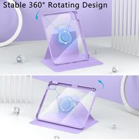 Coque pour IPad(A16) 11e génération 2025 et 10e génération 2022 avec porte-crayon, antichoc, rotation à 360 degrés, dos transparent pour iPad 11 "/10.9".