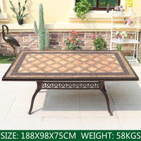 Mesa de azulejos de cerámica de aluminio fundido a presión
