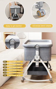 Cuna de bebé multifuncional de diseño moderno, cama de recién nacido, cama Queen portátil con costuras BB, cuna de grano de madera, dormitorio, Hospital al aire libre - Product Image 5