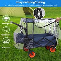 Couverture de pluie imperméable pour extérieur en PVC transparent pour chariot de plage pliable utilitaire de poussette d'épicerie pour enfants