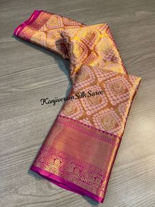 Vêtements ethniques de qualité supérieure Kanjiveram chemisier de travail en Jacquard de soie douce pour femmes, fabricant de mode à vendre à bas prix - Product Image 4