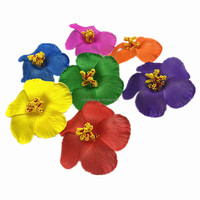 Têtes de fleurs artificielles faites à la main en mousse d'hibiscus tropical de 9cm Sinensis fleur de frangipanier pour la décoration de Noël