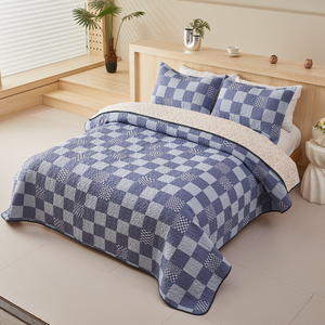 Parure de lit trois pièces universelle en coton pur double face, écologique, douce, sergé 300TC, imprimé végétal moderne, tailles Queen et King - Product Image 6