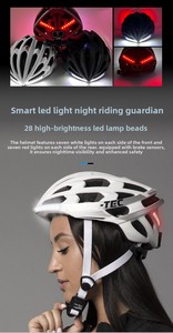 Casco de Ciclismo Inteligente Integrado con LED Intermitente Antiolor, Moldeado Integralmente, para Bicicleta de Carretera y MTB - Product Image 3
