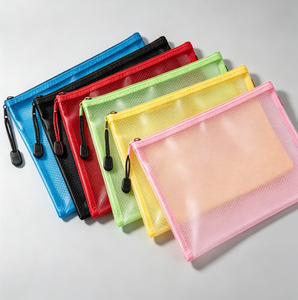 Carpeta de Documentos A4 de Malla de PVC Impermeable con Cierre, Logotipo Personalizado, Regalo Promocional Corporativo - Product Image 5
