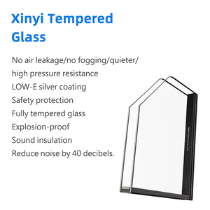 QGUANG California Case Ventanas de triple acristalamiento Precio barato Imagen grande Ventana negra Ventana panorámica Ventana fija de piso a techo - Product Image 6