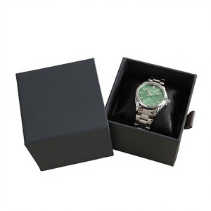 Simple Square Buckle Closure Paper Jewelry Watch <b>Box</b> <b>Velvet</b> Lining Custom Chain Packaging Gift <b>Box</b> Matt Cardboard Watch Gift <b>Box</b> - Product Image 3