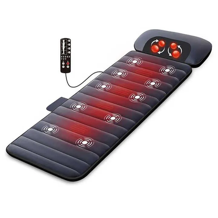 Matelas de massage en mousse à mémoire de forme OEM/ODM avec chauffage et vibration, tapis de massage Shiatsu multifonctionnel pour tout le corps