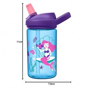 Bouteille d'eau sportive en plastique de qualité supérieure avec couvercle et paille, idéale pour l'école et les voyages - Product Image 2