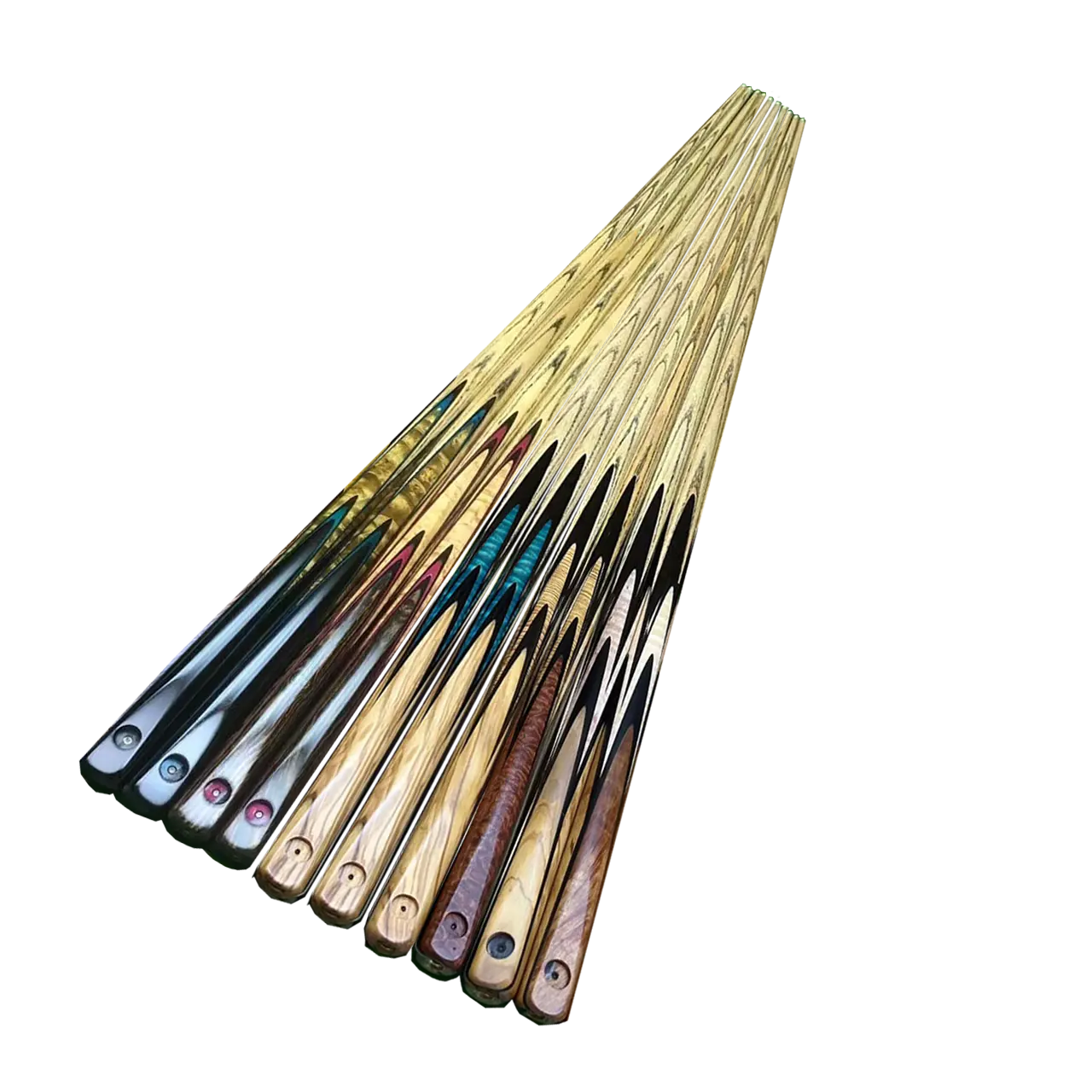 Hot sale 1 piece snooker pool cue for wood ash shaft billiard one pc hand made single stick ebony butt with accessory extension