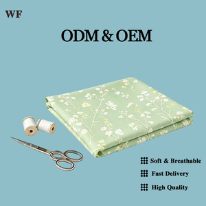 Pigiami Floreali per Ragazze Serie WF <span class=keywords><strong>Green</strong></span>, <span class=keywords><strong>Design</strong></span> Personalizzati Stampati, 100% Poliestere in Tessuto Satinato per Abiti - Product Image 2