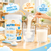 Poudre de protéines pour enfants en marque blanche OEM/ODM – Mélange de whey, soja, DHA, CPP, calcium, fer, zinc, multivitamines pour la croissance et la nutrition