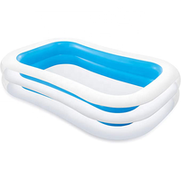 Piscine gonflable rectangulaire de l'eau extérieure de piscine gonflable de famille de centre de natation