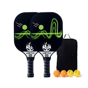 Chifory Sports Ensemble de pagaies de pickleball légères approuvées par USAPA 2 raquettes Surface en fibre de verre durable Noyau en nid d'abeille PP - Product Image 1