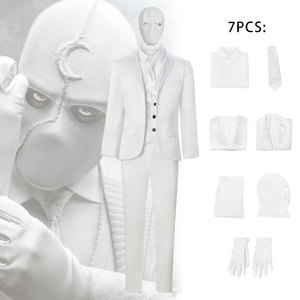 Costume de cosplay Moon Knight, ensemble complet blanc 7 pièces, costume de scène d'Halloween, taille adulte - Product Image 1
