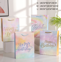 Sacs miniatures d'anniversaire en carton ivoire de haute qualité, écologiques et recyclables, avec poignée en nylon et logo personnalisé pour chaussettes