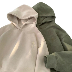 Tùy Chỉnh Người Đàn Ông Quần Áo Nặng 500gsm Dạo Phố Pháp Terry Mặt Trời Faded Axit Rửa Đau Khổ Tùy Chỉnh Cơ Bản Thêu Áo - Product Image 5