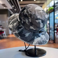 Sombrero de Pescador Táctico Personalizado al por Mayor con Logotipo, 100% Algodón, Unisex, para Pesca, Camping, Protección Solar, Ajustable de 54-62 cm, OEM, en Blanco
