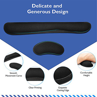 Repose-poignets pour clavier et souris en mousse à mémoire de forme, tapis de souris