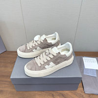 Baskets décontractées à plateforme pour femme en cuir véritable, à lacets, coupe basse, semelle épaisse, logo argenté, pour la marche quotidienne, chaussures de luxe de créateur
