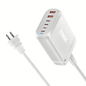 Chargeur USB C GaN 200W, USB Type C 4C2A, station de charge rapide, 100W 20W 18W PD, chargeur de bureau pour ordinateur portable, téléphone portable - Product Image 5