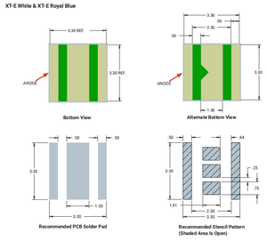 Xteawt xte Trắng XTEAWT-00-0000 SMD <span class=keywords><strong>LED</strong></span> chip x Đèn XT-E công suất cao ấm tự nhiên mát trắng Diode gốc x-đèn - Product Image 3