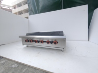 Pemanggang Gas Komersial untuk Meja Dapur - 6 Tungku Pemanggang BBQ Batu Lava untuk Dapur Restoran