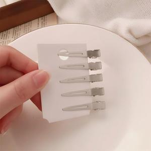 مشابك شعر معدنية مزدوجة الأطراف بسمك 4.5 سم، مغلفة بالقماش، إكسسوارات شعر عصرية للتصميم الشخصي - Product Image 5