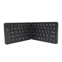 Nouveau clavier portable sans fil pliable BT USB Type-C mini et fin pour tablettes, ordinateurs portables, téléphones mobiles, bureaux extérieurs