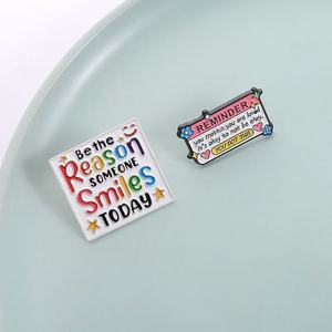 Distintivo Colorato con Lettere, Spilla per Studenti, Decorazione per Cappelli, Fusione in Lega di Zinco UV, Promemoria per la Festa del Papà, Ti Amo, Sei Importante, <span class=keywords><strong>È</strong></span> Ok - Product Image 2