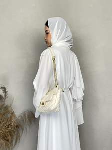 Ramazan Kadın Özel Abayası Dubai Elbiseleri Polyester Şifon Namaz İslami Giyim Müslüman Kadınlar Abaya - Product Image 6