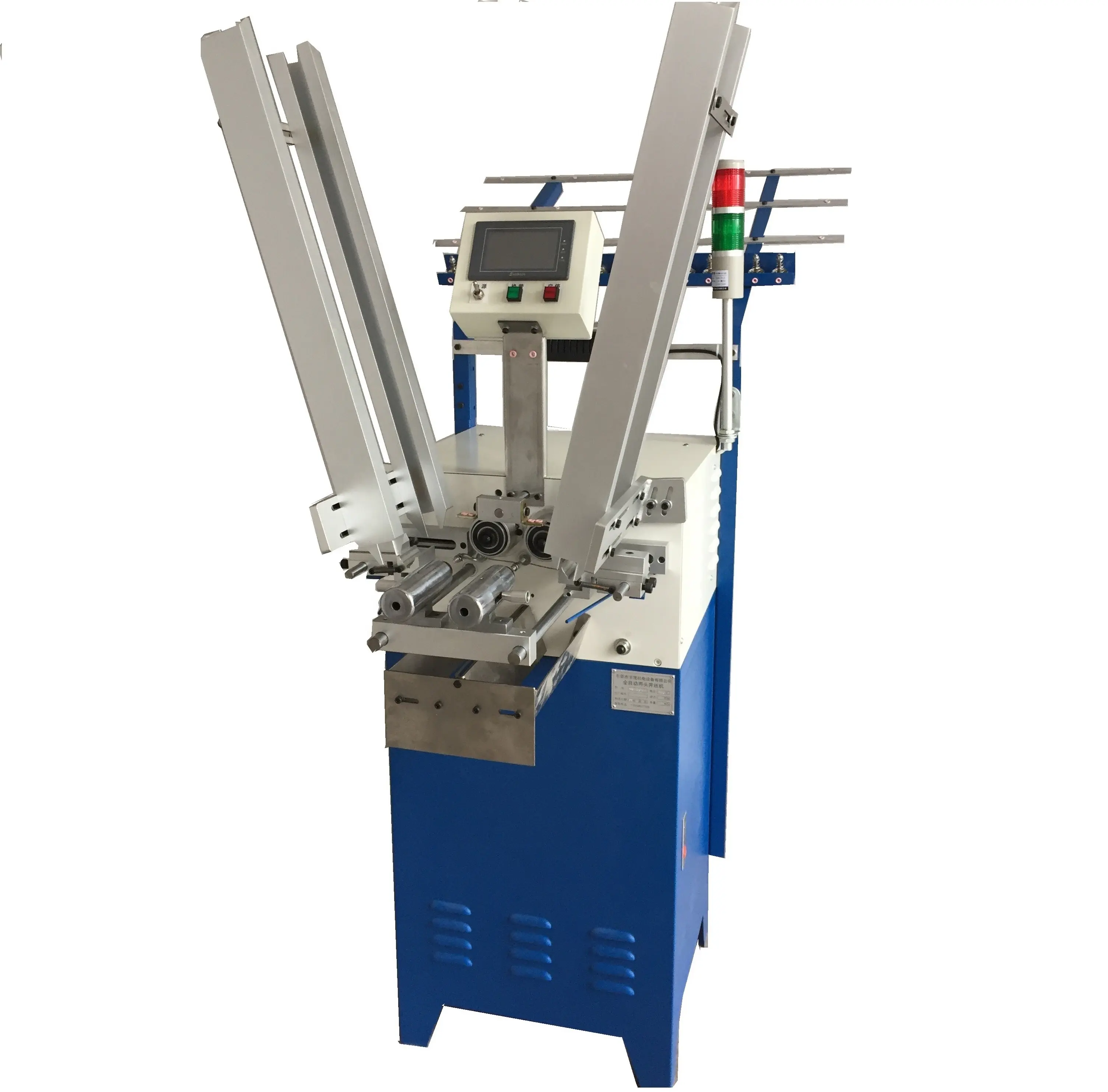Two heads automatic bobbin winder machine with screen