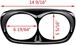 Carénage extérieur de phare de <span class=keywords><strong>moto</strong></span> chromé noir brillant pour Bad Boy Harley Road Glide 1998-2013 - Product Image 4