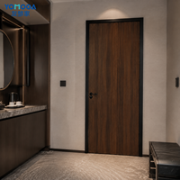 Porte en WPC à Marque Privée, Porte de Chambre en Teck Naturel pour Projets OEM