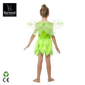 Disfraz de Hada del Bosque Tinker Bell, Vestido Verde con Alas y Pantalones para Niñas, Disfraces para Fiestas de Navidad y Carnaval - Product Image 4