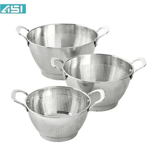 ASI <b>Stainless</b> <b>Steel</b> <b>Colander</b> With Handle Round 23 Cm Dishwasher Safe Kitchen Strainer - Product Image 4