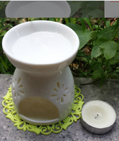 Brûleur de cire de bougie en céramique blanc et gris portable, diffuseur de parfum populaire pour parfums Orange et Jasmin – Offre Spéciale