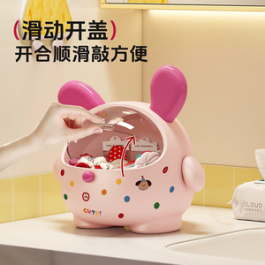 Cartoon Mouse Jewelry Storage Box With Lid Dust Proof Desktop Organizer For Hair Ties <b>Clips</b> Necklaces Accessories 2L Capacity - Product Image 3