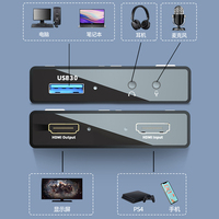 Boîtier d'enregistrement et diffusion en streaming, HDMI 1080P, Full HD, carte d'acquisition pour jeux vidéo en direct, usb 3.0, 4K, ABS