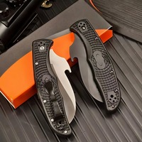 Couteau pliant CN SDC12, manche en nylon renforcé de fibres, couteau de poche pour le camping en plein air, acier VG10, petit couteau à fruits pour le camping