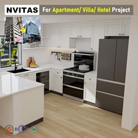 Fabricant de meubles de cuisine sur mesure pour systèmes d'armoires d'appartement, destiné aux projets de développement immobilier