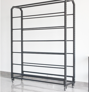 Di chuyển kim loại Rack hiển thị cho siêu thị Kệ vải dệt toàn Bộ cuộn lụa Giá bánh xe Thảm khăn trải bàn hiển thị lưu trữ - Product Image 4