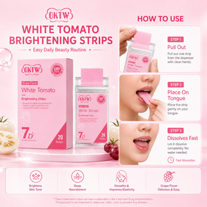 OKTW - Tiras de Suplemento de Tomate Blanco de Disolución Oral, Fórmula Vegana, Disponibilidad Inmediata, Suministro de Fábrica, Apoyo para un Tono Uniforme - Product Image 3