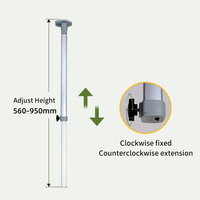 Pieds de table flexibles en alliage d'aluminium léger GuangRun (561-905)*40mm pour utilisation en voiture, marine et véhicule