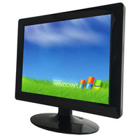 Moniteur LCD LED OEM 15 pouces noir et blanc, écran carré 4:3, moniteur d'ordinateur