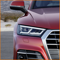 Kit de mise à niveau des phares à LED matriciels pour Audi Q5 80A 2018 2019 2020 avec clignotants dynamiques et feux de jour, cadre noir